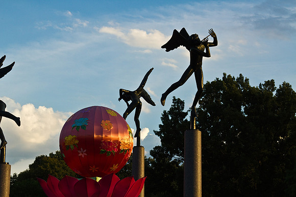 Angels and a ball